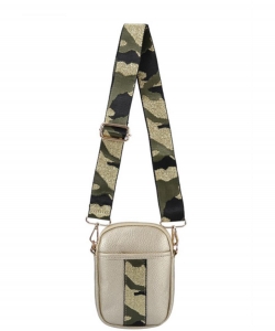 Camouflage Strap Mini Crossbody Bag HBG104058 GOLD